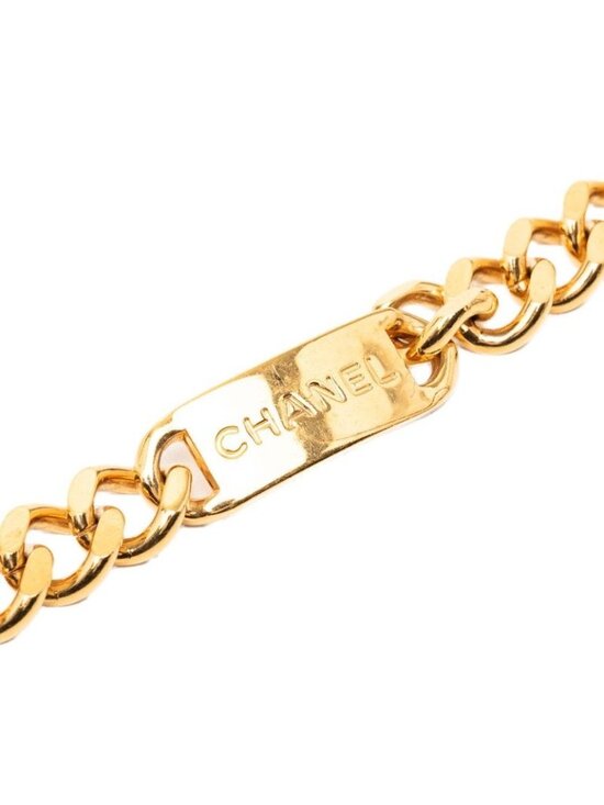 Chanel CC Logo 31 Rue Cambon Paris Plate Chain Belt Gold Plated main image 2